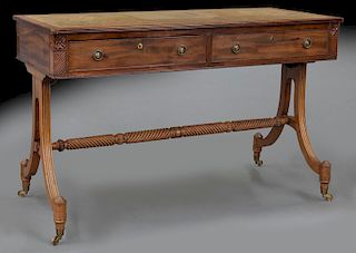 Regency style mahogany sofa table with