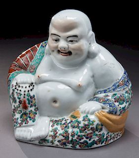 Chinese Republic famille rose porcelain Buddha.