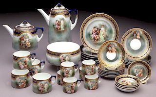 (33) Pc. Russian porcelain tea service,