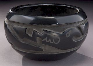 Santa Clara blackware bowl,