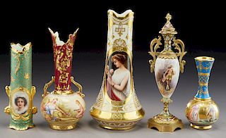 (5) German porcelain items,