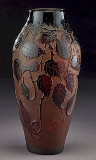 D'Argental cameo glass vase