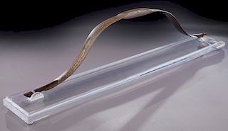 Antique gold & silver inlaid Indo-Persian iron bow
