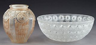 (2) French art glass vases