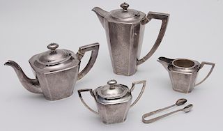 (5) Pcs. Chinese Qing export silver tea set,