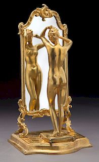 Emile Pinedo figural bronze depicting nude female
