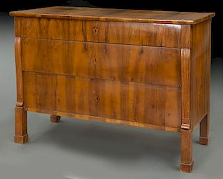 Antique Continental fruitwood chest of drawers