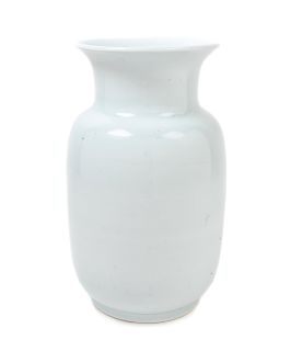A Chinese Pale Blue Glazed Porcelain Vase
Height 12 1/4 in., 31 cm.