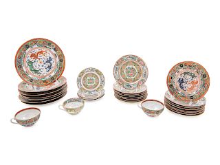Thirty-Nine Chinese Famille Rose Porcelain Tea Wares
Largest: diam 8 1/4 in., 21 cm. 