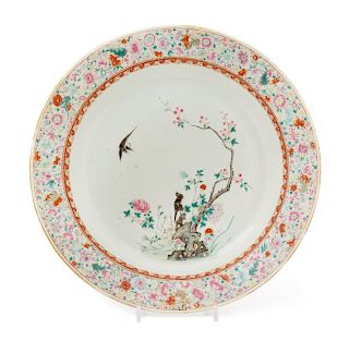 A Chinese Famille Rose Porcelain Plate 
Diam 10 1/8 in., 25.7 cm. 