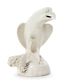 A Chinese Blanc-de-Chine Porcelain Figure of a Bird
Height 9 in., 23 cm.