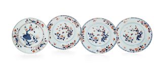 Four Chinese Export Porcelain 'Imari' Pattern Plates
Each: diam 9 in., 23 cm. 