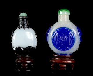 Two Chinese Glass Snuff Bottles
Taller: height 2 1/4 in., 5.7 cm.