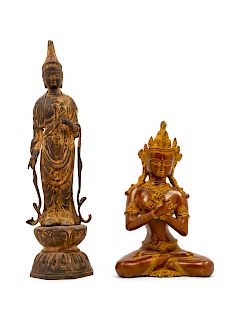 Two Sino-Tibetan Bronze Figures
Taller: height 20 1/2 in., 52 cm.
