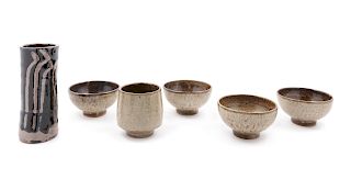 Six Japanese Pottery Wares
Tallest: height 8 1/8 in., 21 cm.