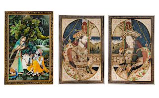 Two Indian Miniature Paintings
Each image: height 6 x width 4 in., 15 x 10 cm.