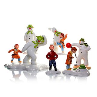 6 ROYAL DOULTON 'THE SNOWMAN FIGURINES' GIFT COLLECTION