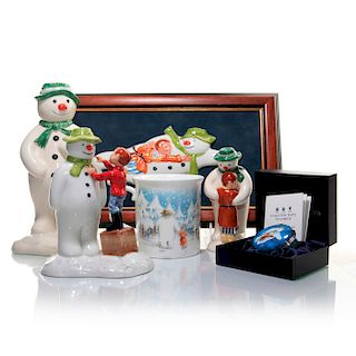 6 ROYAL DOULTON 'THE SNOWMAN AND JAMES' PIECES