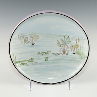 UNIQUE TABLEWARE LUSTRE BOWL WITH FAIRIES FISHING