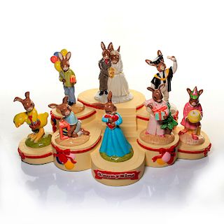 SET OF 8 ROYAL DOULTON BUNNYKINS, OCCASIONS COLLECTION