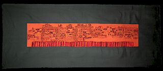 Paracas Polychrome Textile Fragment - Flying Shamans