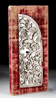 18th C. Spanish Colonial Silver Repousse Door Panel