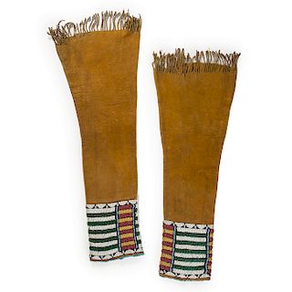 Cheyenne Woman's Beaded Hide Leggings, From the Stanley B. Slocum Collection, Minnesota