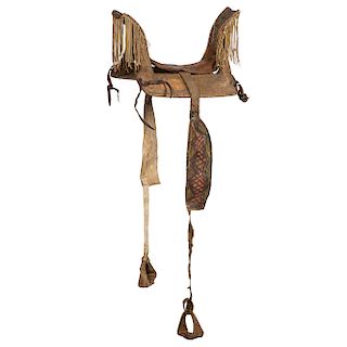 Southern Plains Saddle with Tacked Decorations, From the Floyd Schultz (1881-1951) Collection, Kansas