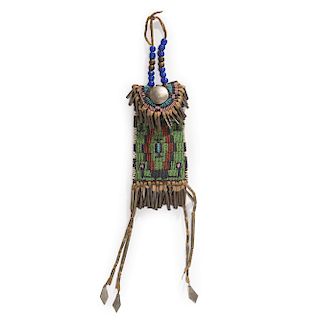 Southern Plains Beaded Strike-a-Light Case, From a Midwest Collection