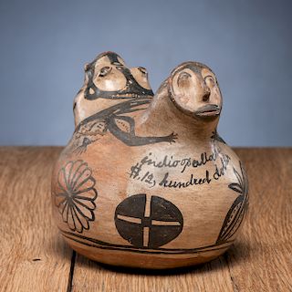 Cochiti Figural Pottery Jar