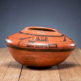 Hopi Polychrome Redware Pottery Jar, From the Stanley B. Slocum Collection, Minnesota