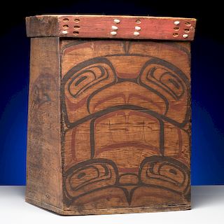 Haida Bentwood Painted Box, Collected by Hayter Reed (Canadian, 1849-1936), Deputy Superintendent of General Indian Affairs