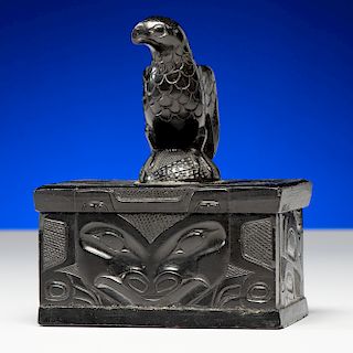 Haida Carved Argillite Box with Lid