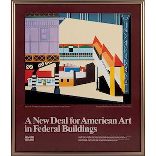 INDUSTRIAL ART, FRAMED MUSEUM POSTER, REPRODUCTION AFTER FRANCIS CRISS