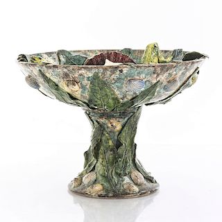 PALISSY WARE TIERED BOWL, GROTTO WATER SCENE