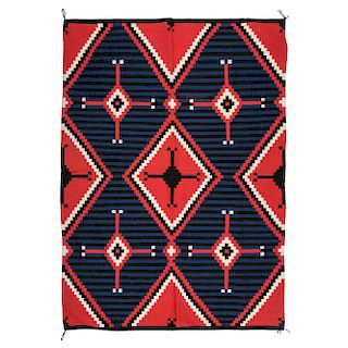 Mary Begay (Dine, 20th century) Navajo Moki-Style Third Phase Chief's Blanket / Rug, From the Robert B. Riley Collection, Illinois