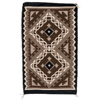 Dorothy Yellowhair (Dine, 1928-2001) Navajo Two Grey Hills Weaving / Rug, From the Robert B. Riley Collection, Illinois