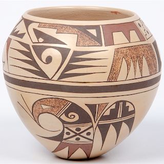 Lillian Namingha (Hopi, b. 1941) Polychrome Pottery Jar
