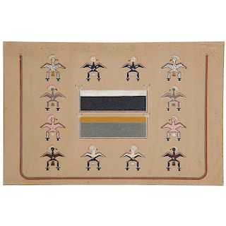 Fred Stevens Jr. (Dine, 1922-1983) Navajo Sand Painting, From The Harriet and Seymour Koenig Collection, New York