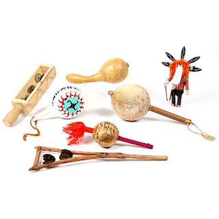 Collection of Gourd Rattles, PLUS From The Harriet and Seymour Koenig Collection, New York