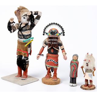 Wuyak-kuita (Broadface Katsina), Paiakyamu, Koshare Katsina, Navajo Bear, and Hopi Doll, From The Harriet and Seymour Koenig Collection, New York