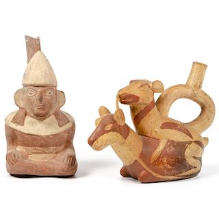 Reproduction Moche Stirrup Jars, From The Harriet and Seymour Koenig Collection, New York