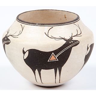 Lucy Lewis (Acoma, 1890-1992) Polychrome Pottery Jar, From the Robert B. Riley Collection, Illinois