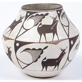 Carrie Chino Charlie (Acoma, 1925 - 2012) Pottery Jar, From the Robert B. Riley Collection, Illinois