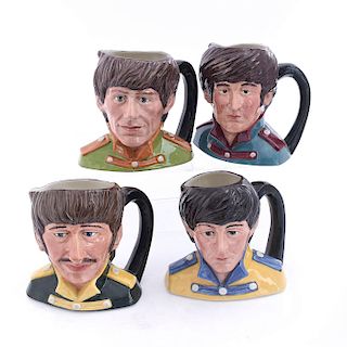 LG COMPLETE SET OF DOULTON CHARACTER JUGS,THE BEATLES