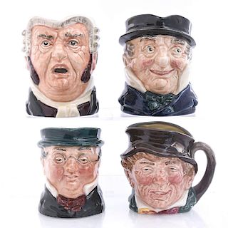 2 MD AND 2 SM ROYAL DOULTON CHARACTER JUGS, DICKENS