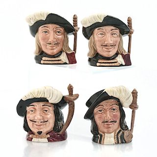 4 SM ROYAL DOULTON CHARACTER JUGS, 3 MUSKETEERS