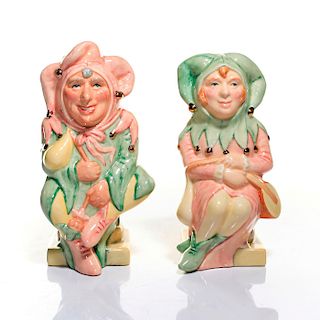 ROYAL DOULTON TOBY JUG, THE JESTER AND THE LADY JESTER