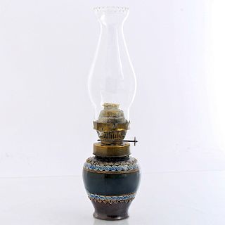 19TH CENTURY DOULTON LAMBETH OIL LAMP