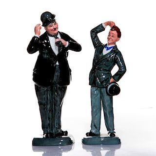 2 ROYAL DOULTON LAUREL & HARDY LIMITED EDITION FIGURES
